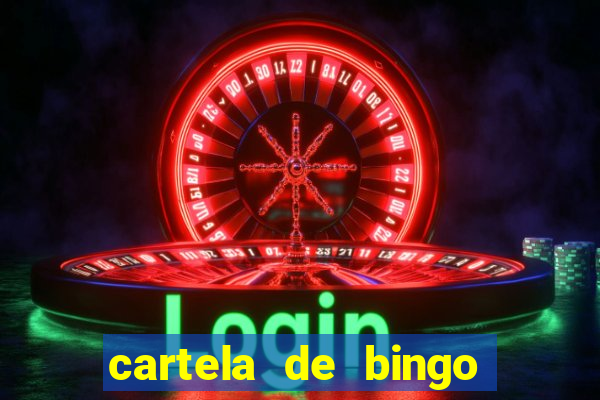 cartela de bingo pra imprimir